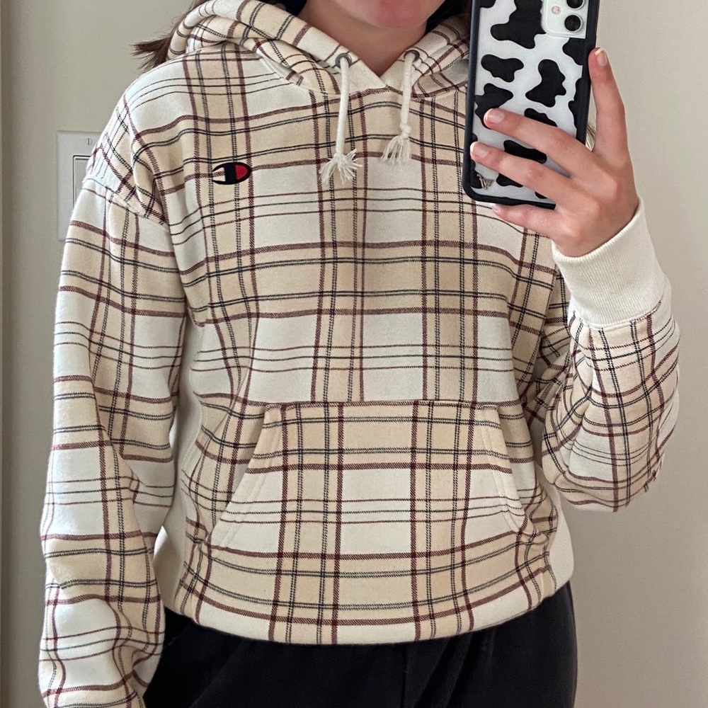 Plaid Champion Hoodie